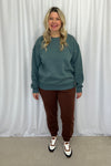 Malinda Cozy Sweatshirt - Smoky Teal