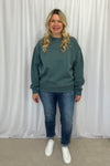 Malinda Cozy Sweatshirt - Smoky Teal