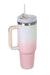 40oz Tumbler with Handle and Straw - Pink Ombre