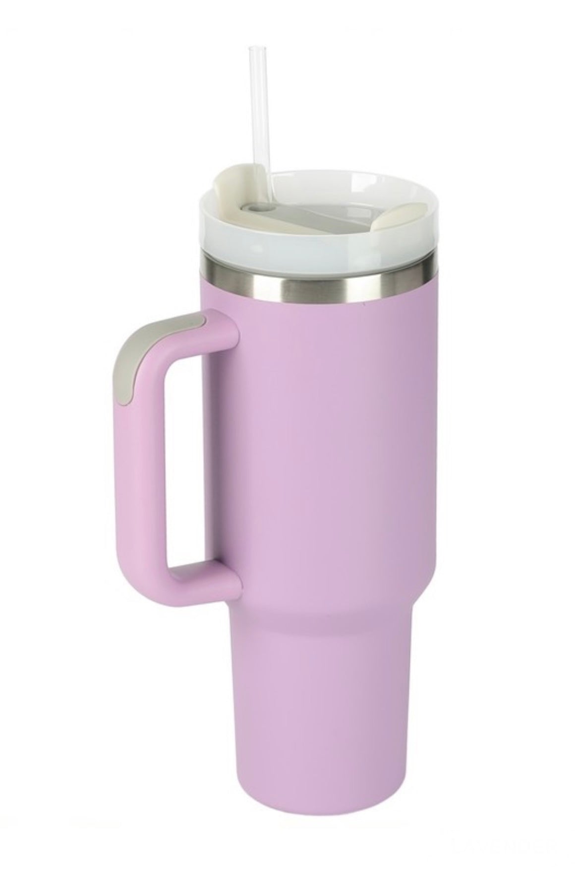 40oz Tumbler with Handle and Straw - Lavender