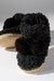 Cozy Bootie Slippers with Pom Accent - Black