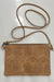 Vegan Leather Laser Cut Crossbody Bag - Praline