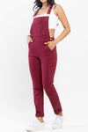 Judy Blue &quot;Darby&quot; Boyfriend, Double Cuff Overalls - Maroon