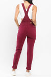 Judy Blue &quot;Darby&quot; Boyfriend, Double Cuff Overalls - Maroon