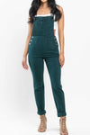 Judy Blue &quot;Darby&quot; Boyfriend, Double Cuff Overalls - Teal