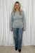 Kimmie CREW NECK Long Sleeve Buttery Soft Top - Light Grey