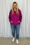 Nadine Jacquard Hoodie - Magenta