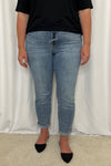 Judy Blue &quot;Marley&quot; Mid Rise Non Distressed Boyfriend Jeans - Light Wash