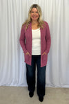 Lily Cardigan with Thumbholes and Pockets - Pink