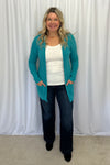 Lily Cardigan with Thumbholes and Pockets - Teal