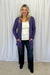 Lily Cardigan with Thumbholes and Pockets - Purple