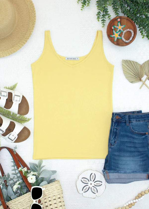 ***PRE-ORDER*** Michelle Mae Kennedy Tank - Lemon