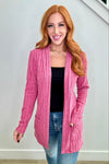 Lily Cardigan with Thumbholes and Pockets - Pink