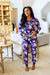 ***PRE-ORDER*** Shirley Long Sleeve Pajama Jogger Set - Purple Floral (shipping mid November)