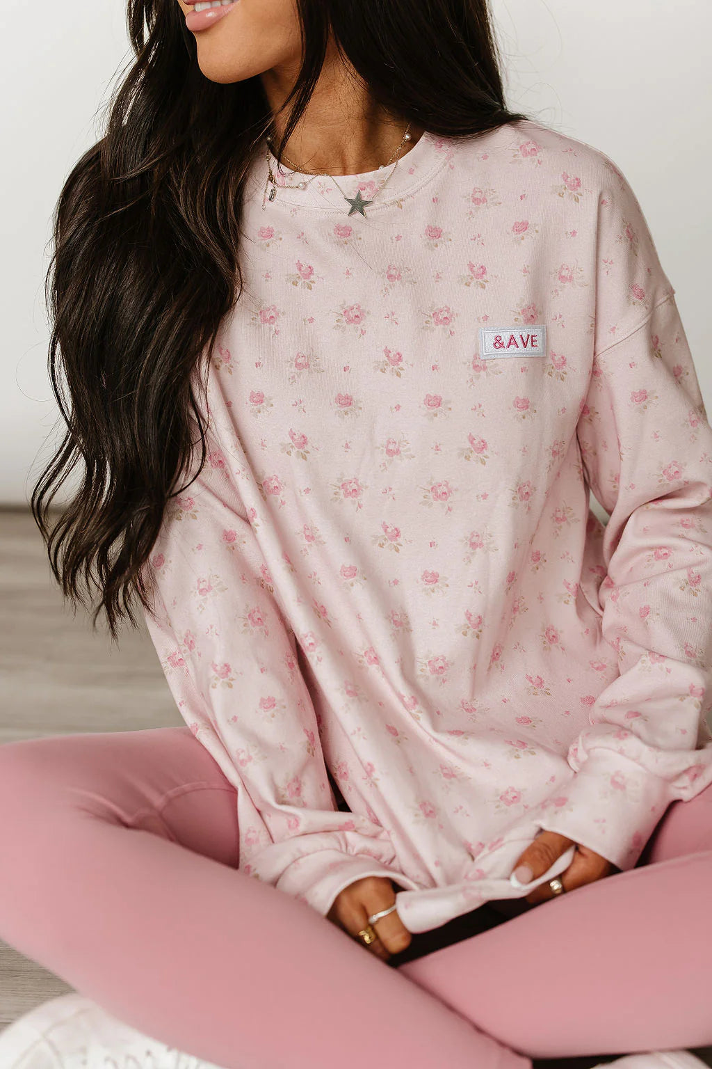 ***PRE-ORDER*** Ampersand University SideSlit Pullover - Tea Rose