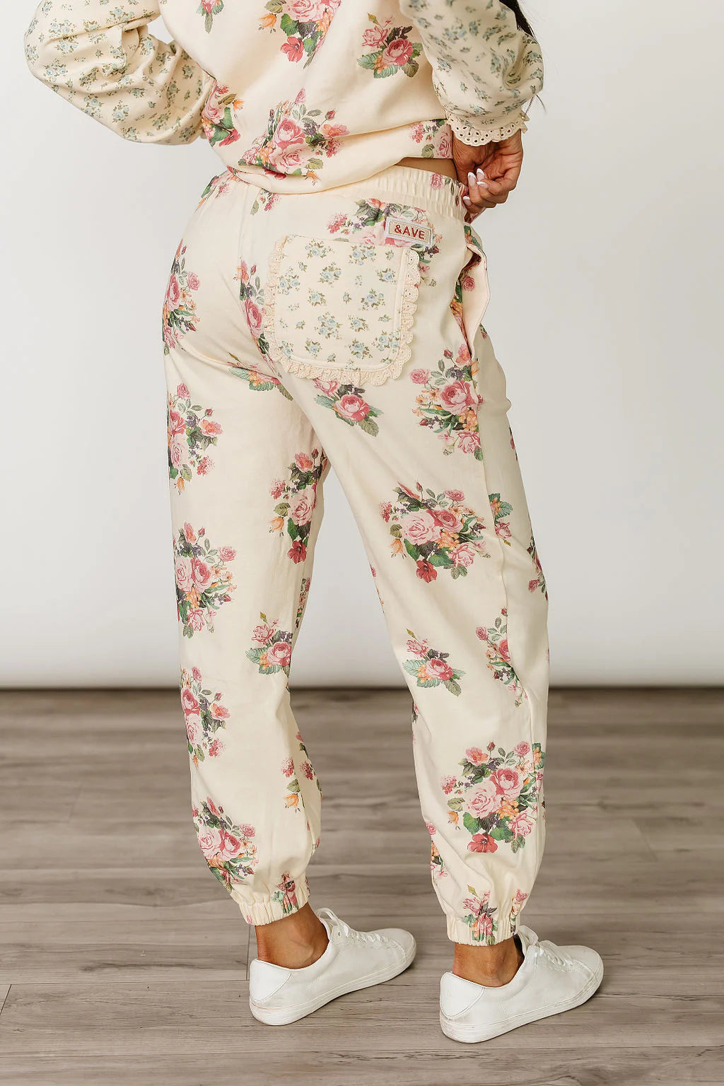 ***PRE-ORDER*** Ampersand Lace Pocket Joggers - Golden Hour Garden