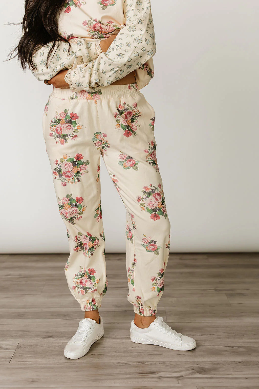 ***PRE-ORDER*** Ampersand Lace Pocket Joggers - Golden Hour Garden