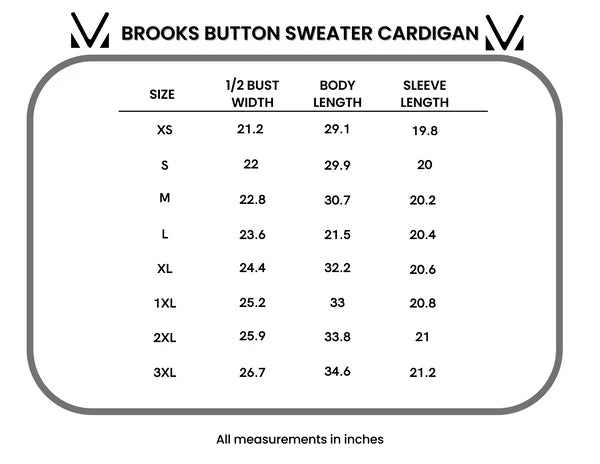 ***PRE-ORDER*** Michelle Mae Brooks Button Sweater Cardigan - Navy