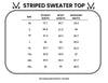 Michelle Mae Striped Sweater Top - Ivory