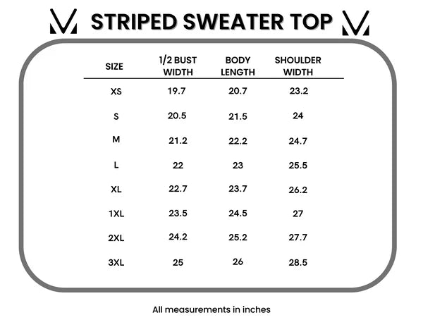 Michelle Mae Striped Sweater Top - Ivory