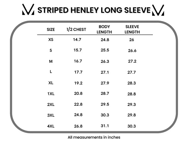 Michelle Mae Striped Henley - Dark Teal
