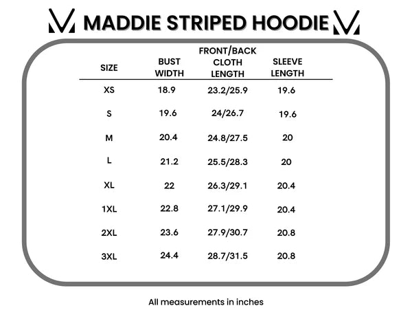 ***PRE-ORDER*** Michelle Mae Maddie Striped Hoodie - Pumpkin Spice