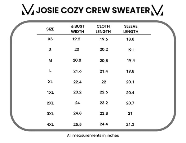 ***PRE-ORDER*** Michelle Mae Josie Cozy Crew Sweater - Lavender