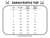 Michelle Mae &quot;Sarah&quot; Ruffle Short Sleeve - Watercolor Floral