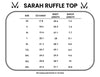 Michelle Mae &quot;Sarah&quot; Ruffle Short Sleeve Top - Harvest Charm Floral
