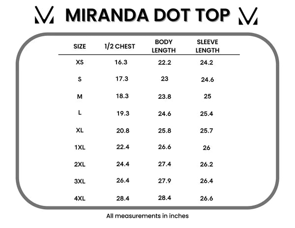 ***PRE-ORDER*** Michelle Mae Miranda Dot Top - Brown