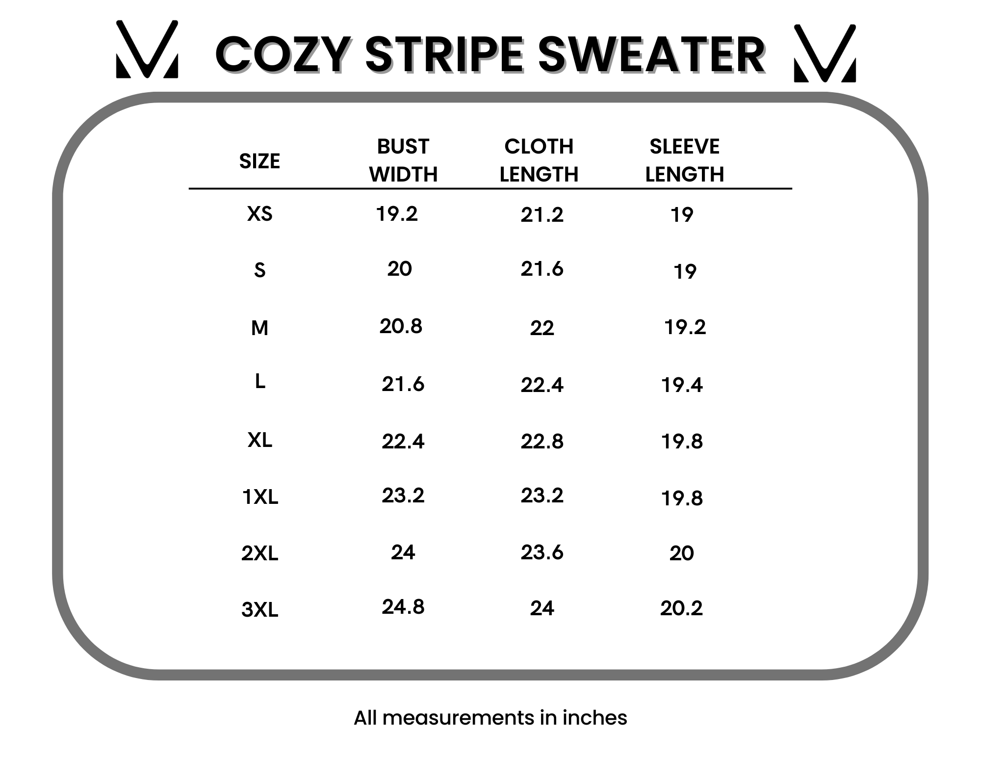 ***PRE-ORDER*** Michelle Mae Cozy Stripe Sweater - Grey &amp; White
