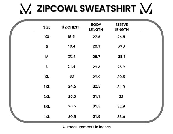 ***PRE-ORDER*** Michelle Mae Classic Zoey ZipCowl Sweatshirt - Olive Meadow and Olive