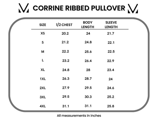 ***PRE-ORDER*** Michelle Mae Corrine Ribbed Pullover Top - Navy