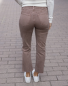 Grace and Lace Mel&#39;s Fave DISTRESSED Cropped Straight Leg Colored Denim - Vintage Wine