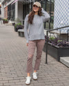 Grace and Lace Mel&#39;s Fave DISTRESSED Cropped Straight Leg Colored Denim - Vintage Wine