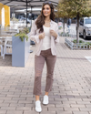 Grace and Lace Mel&#39;s Fave DISTRESSED Cropped Straight Leg Colored Denim - Vintage Wine