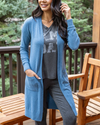 Grace and Lace Micro Bambü Cardigan - Dusk Blue