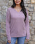 Grace and Lace Micro Bambü Lightweight Sweater - Dusty Mauve