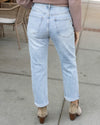 Grace and Lace Distressed Mid-Rise Girlfriend Jeans