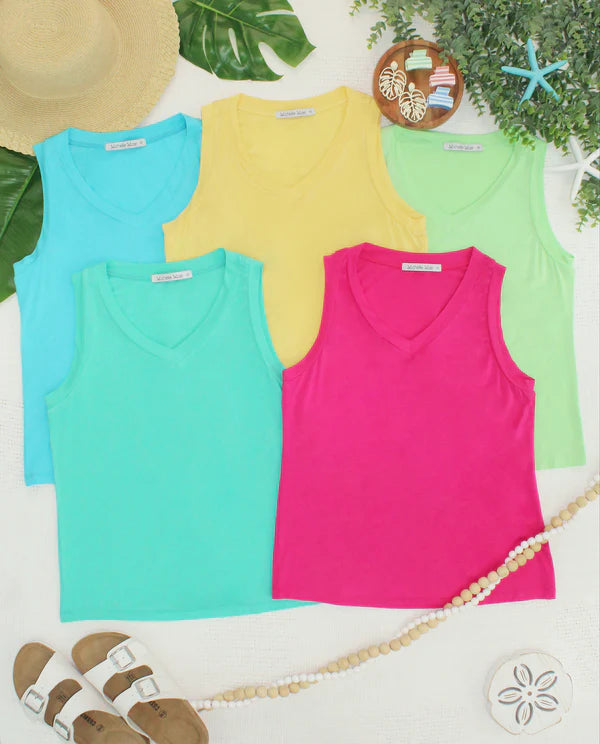 ***PRE-ORDER*** Michelle Mae Noelle Tank - Hot Pink