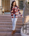 Northern Plaid Button Up Top