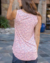 Grace and Lace Perfect Pocket Scoop Neck Tank - Pink Mini Floral