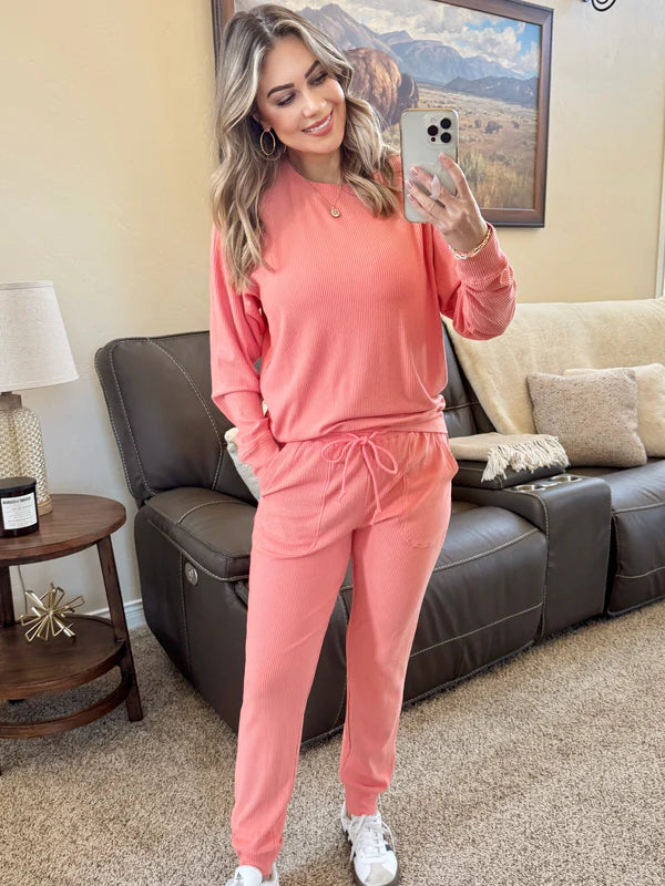 ***PRE-ORDER*** Michelle Mae Corrine Joggers - Coral