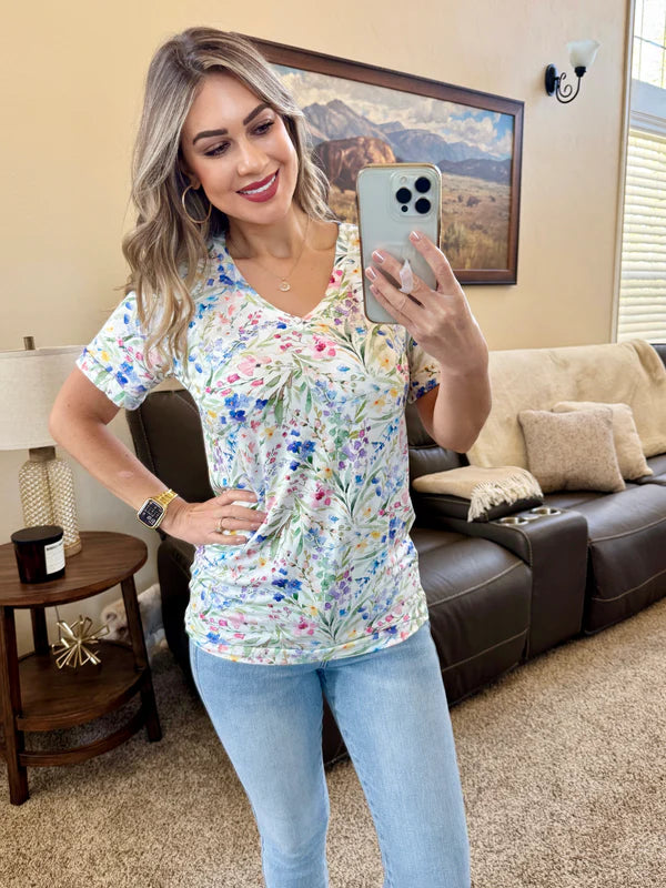 Michelle Mae "Sophie" Tee - Cottage Floral