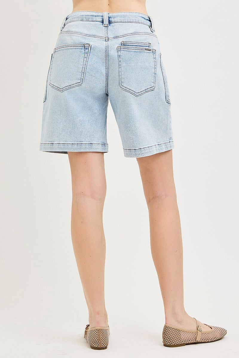 Risen "Presley" Slouchy Denim Short - Light Wash