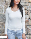 ***PRE-SALE*** Hip Length Scoop Neck Long Sleeve Brami - Ivory