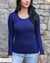 ***PRE-SALE*** Long Length Scoop Neck Long Sleeve Brami - Indigo