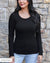 ***PRE-SALE*** Long Length Scoop Neck Long Sleeve Brami - Black