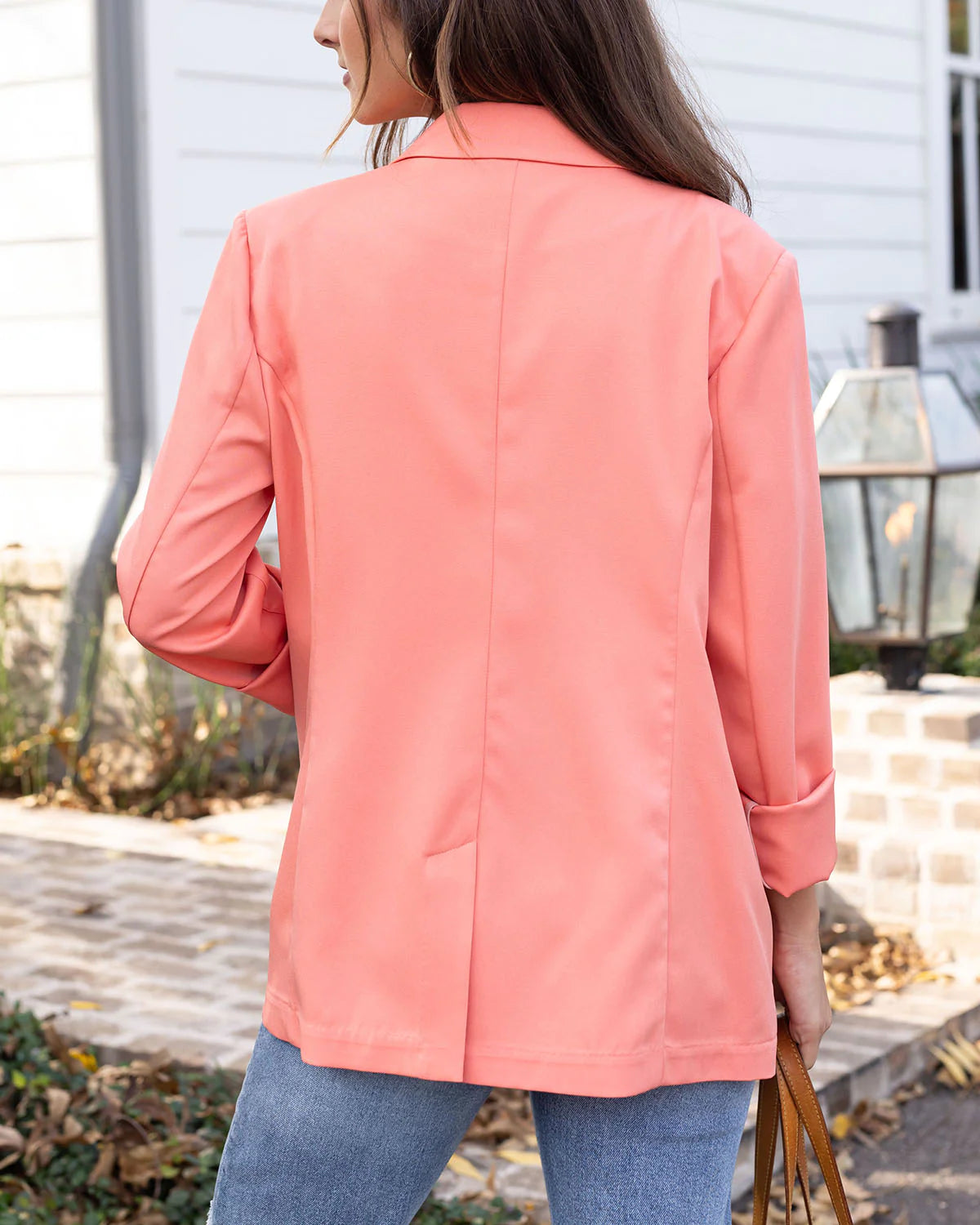 Peach blazer on sale