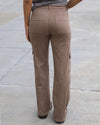 ***PRE-SALE*** Grace and Lace Sueded Twill Cargo Pants - Caribou